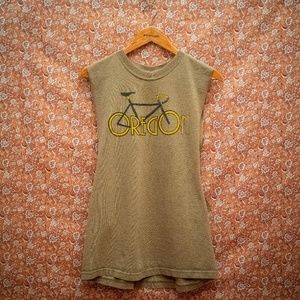 Oregon Bicycle Olive Muscle Tee Tank Top